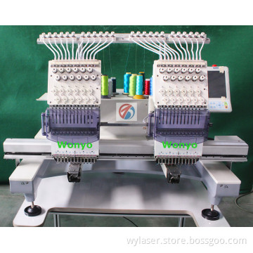 2 Heads Industry Embroidery Machine for Flat, Cap, Garment Embroidery (WY-902C)